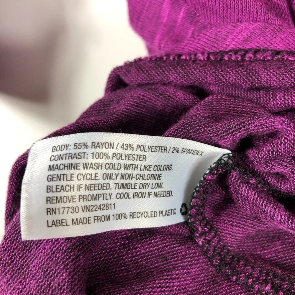 Ava & Viv Mesh‎ Dolman Sleeve Knit Top Purple 2X - Picture 7 of 7